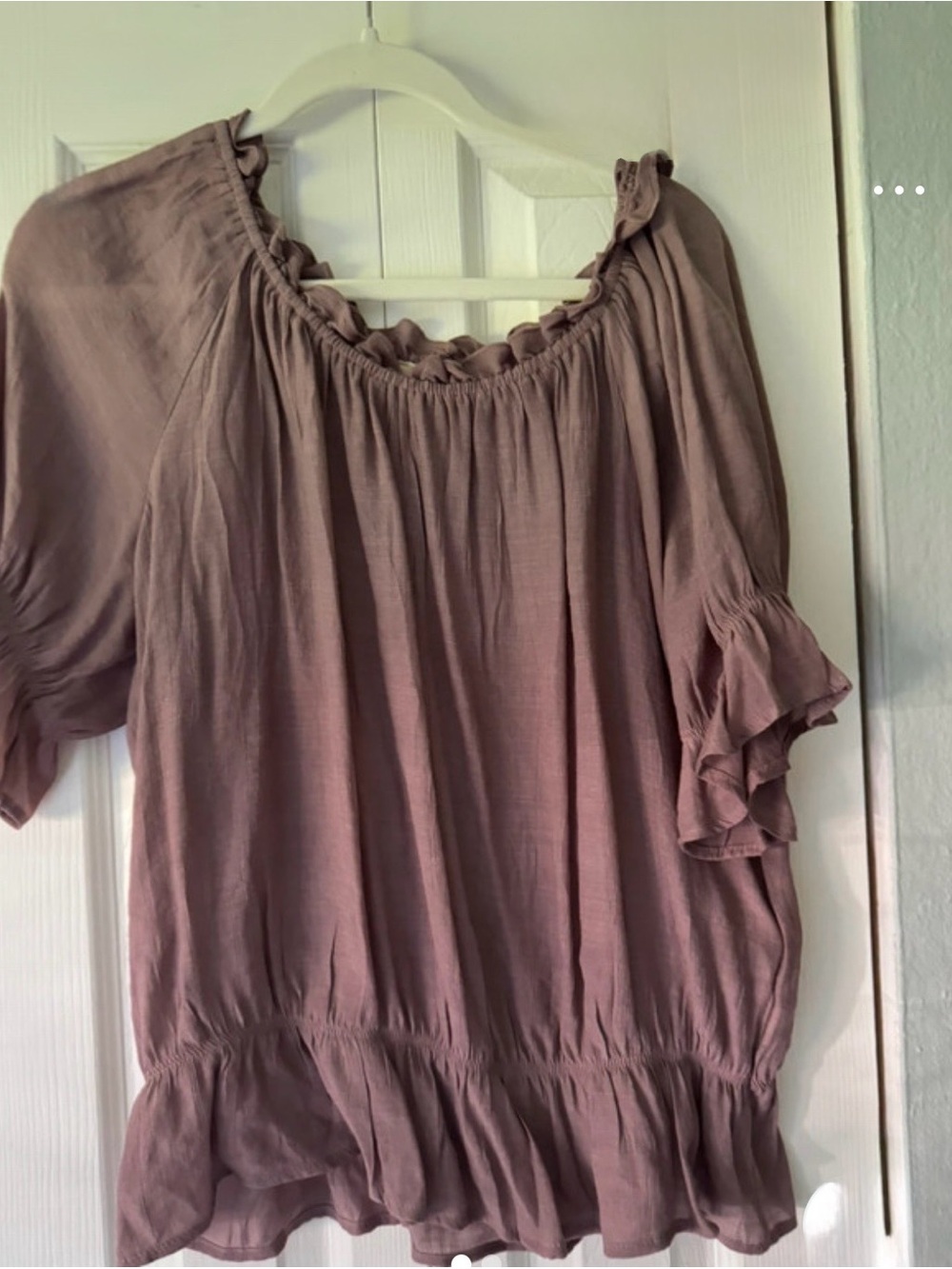 Mocha Peasant Blouse